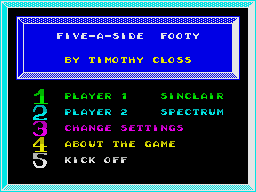 European Five-a-Side (1988)(Silverbird Software)